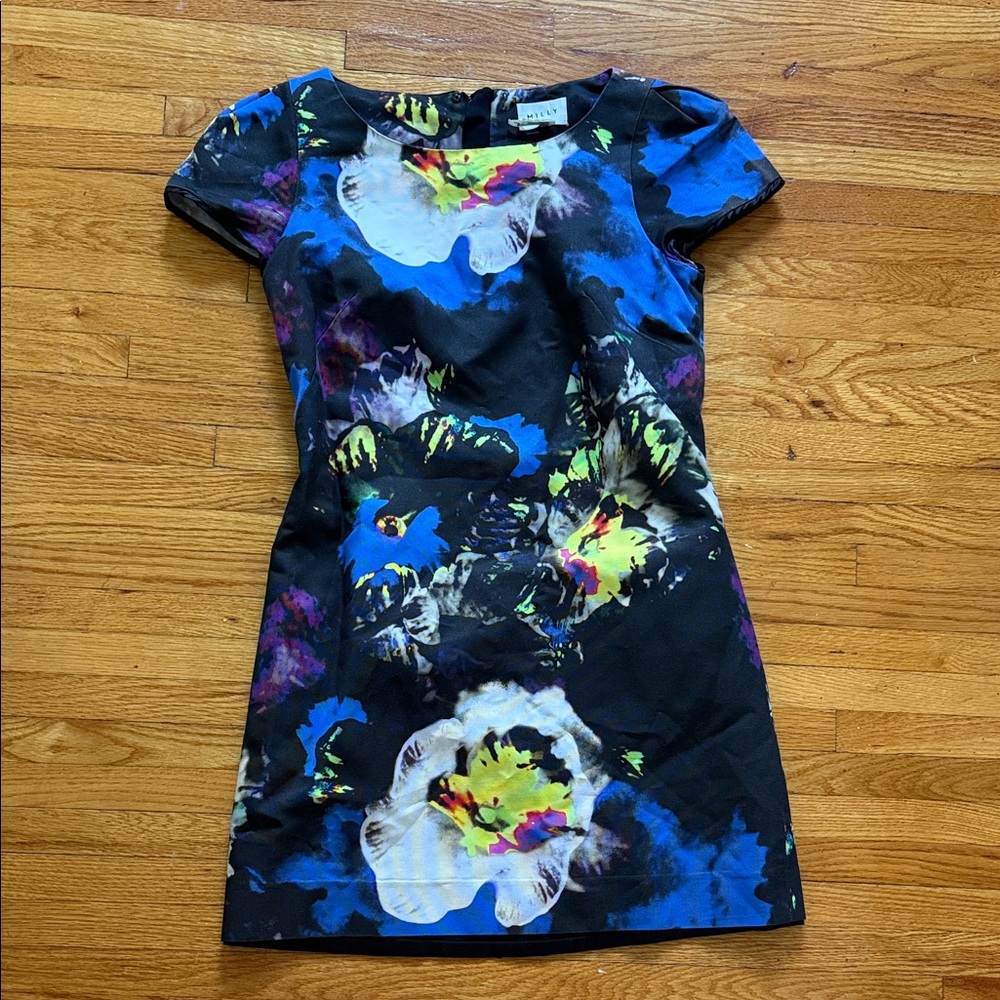 Milly Vibrant Floral Mini Dress